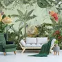 Tropical Jungle Plants Wallpaper Mural