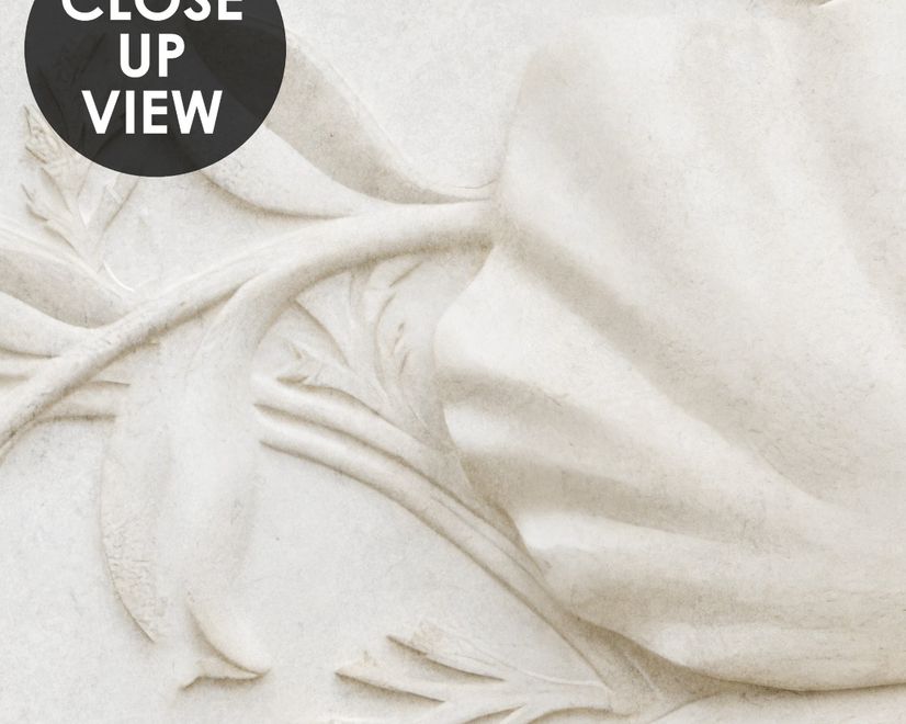 3D Embossed Look Cement Lily Flower Wallpaper Mural