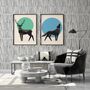 Abstract Minimalistic Black and White Line Wallpaper Mural