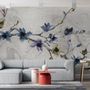 Retro Magnolia Blossom Wallpaper Mural
