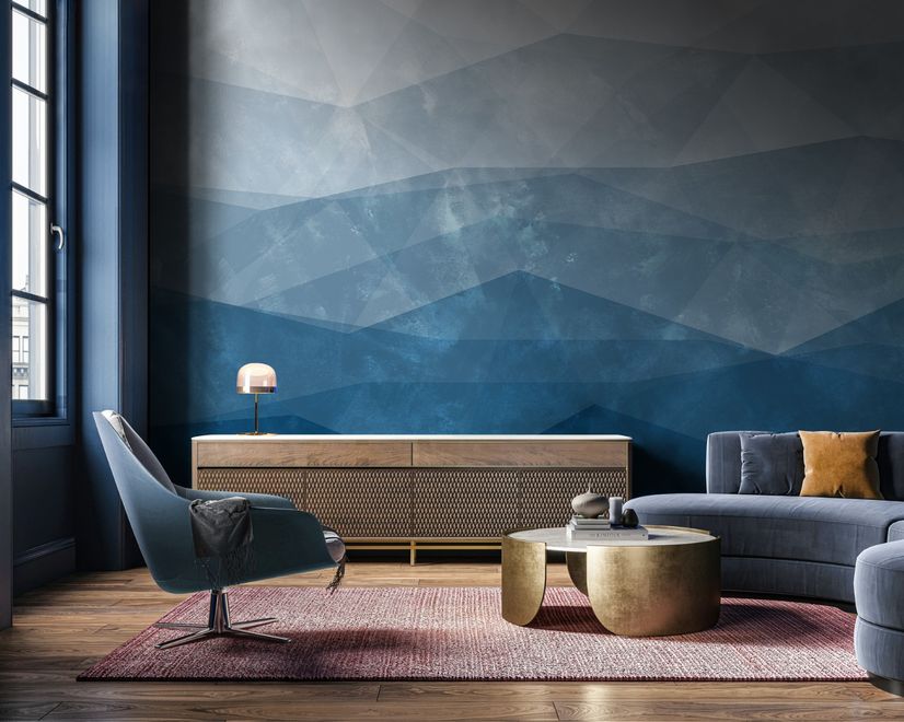 Abstract Geometric Shapes Wallpaper Mural