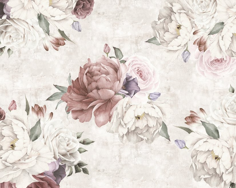 Weiche Pfingstrosen-Fototapete