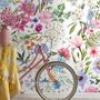 Bunte Frühlingsblumen Fototapete mit rosa Wildblumen