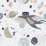 Cat Flying Over The Moon and Stars Wallpaper Mural