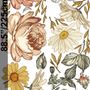 Nursery Soft Vintage Peony Floral Wall Decal Sticker