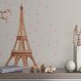 Paris Eiffel Tower with Cherry Blossom Wall Decal Sticker