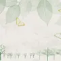 Leaf Veins with Little Forest Pattern Wallpaper Mural