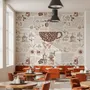 Vintage Coffee Story and Teapot  Wallpaper