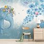 Papier peint panoramique de l'éléphant bleu de dessins animés