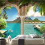 Papier peint paysage mer arches arabes luxe 3D