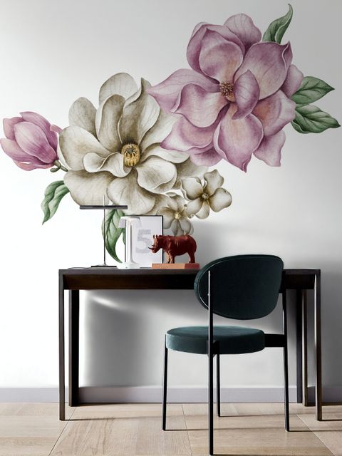 Large Garden Flowers Wall Sticker Decal