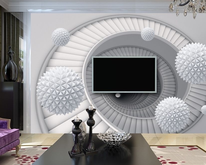 Abstract Fractal with Staircase Wallpaper Mural