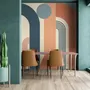 Geometric Arch with Shapes Wallpaper Mural