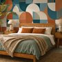 Retro Abstract Geometric Shapes Wallpaper Mural