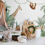 Cute Safari Animals with Jungle Kids Wallpaper Mural