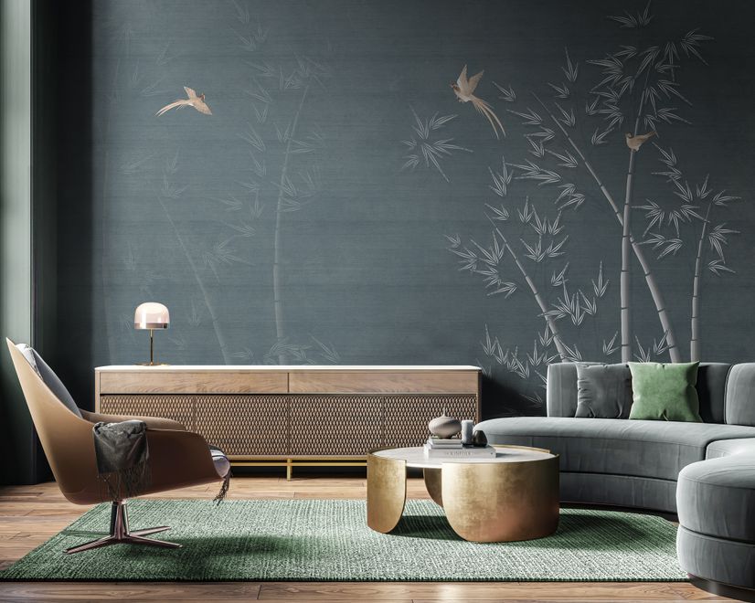 Watercolor Dark Forest Wallpaper Mural