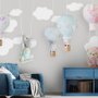 Teddy Bear Clouds and Balloons Wallpaper Mural