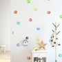 Kids Watercolor Colorful Polka Dots Wall Decal Sticker