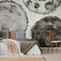 Watercolor Abstract Round Art Wallpaper Mural
