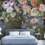 Vintage Colorful Vine Flowers Wallpaper Mural