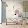 Soft Geometric Shape Art Wallpaper Mural
