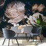 Dark Floral Peony Bouquet Wallpaper Mural