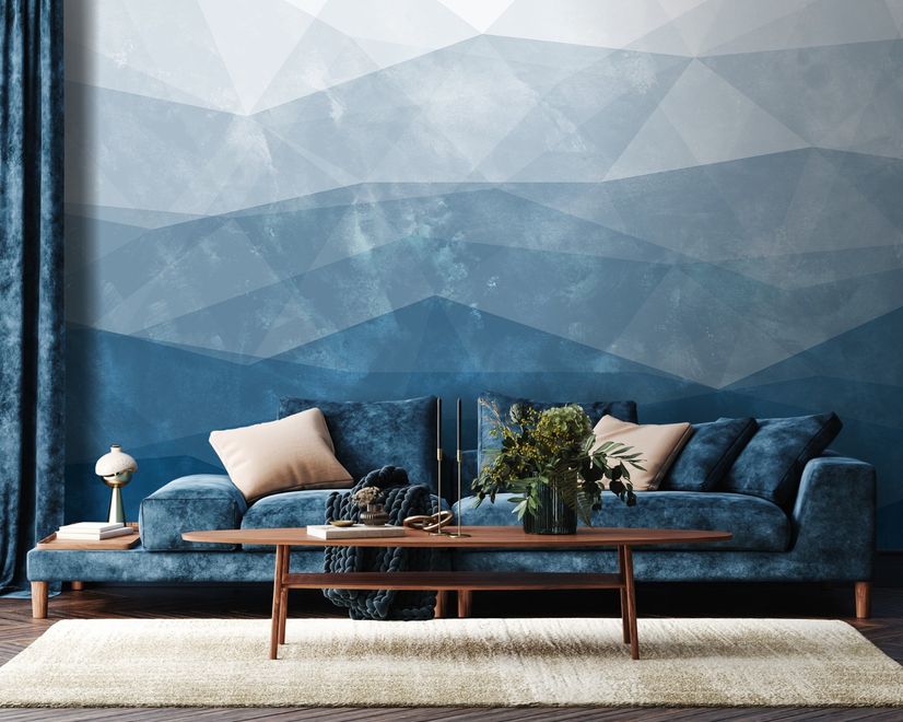 Abstract Geometric Shapes Wallpaper Mural