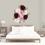 Watercolor Red Pink Peony Floral Wall Decal Sticker