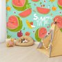 Watercolor Watermelon and Summer Fruits Wallpaper Mural