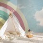 Papier peint panoramique ciel et arc-en-ciel pour enfants