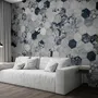 Dark Geo Hexagon Pattern Wallpaper Mural