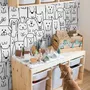 Cute Dog Face Pattern for Kids Wallpaper Mural