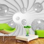 Papier peint panoramique spirales abstraites effet 3D