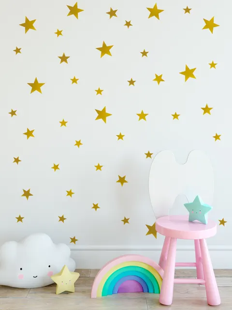 Or métallisé Petites étoiles Stickers muraux Sticker