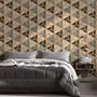 Geometric Shape Wood Look Texture Wallpaper Mural