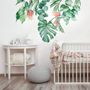 Tropical Leaf with Eucalyptus Wall Decal Sticker