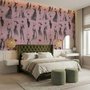 Modern Fashion Women Sketch Wallpaper Mural