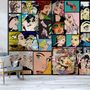 Comic Pop Art Faces Wallpaper Mural
