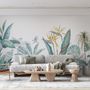 Tropical Banana Leaf with a Bird Wallpaper Mural