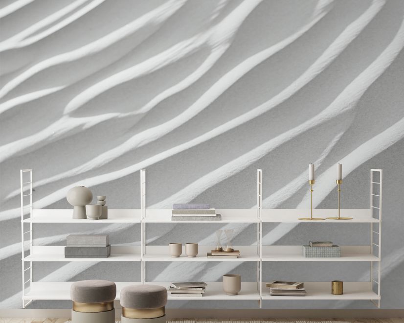 Nordic Style White Stripe Wallpaper Mural