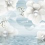 Jewelry White Lux Floral Wallpaper Mural