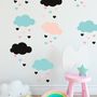 Nuage coloré avec petit coeur stickers muraux pour enfants et bébé