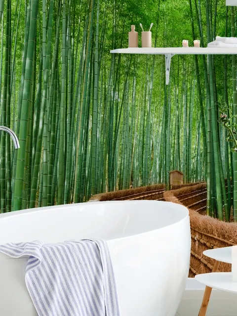 Bamboo Forest Oasis Wallpaper Mural