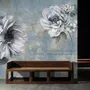 Light Floral with Music Notes Wallpaper Mural
