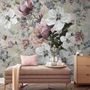 Watercolor Vintage Flower Wallpaper Mural
