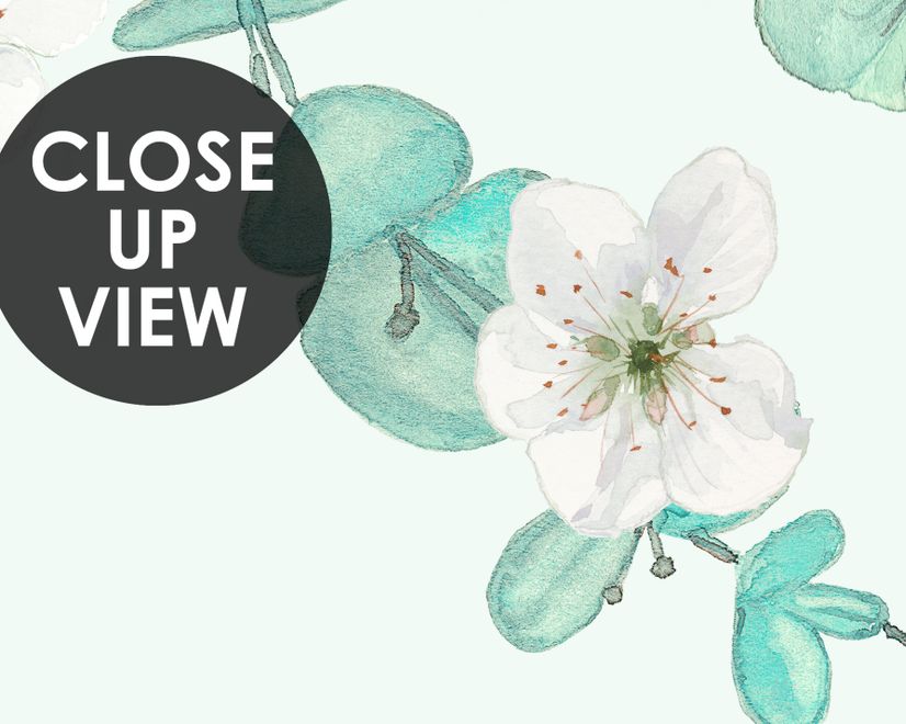 Plum Blossom with Leaves Wallpaper Mural