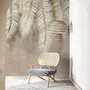 Neutral Tropical Palm Leaf Wallpaper Mural