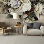 Dark Floral Bouqet Wallpaper Mural