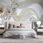 Luxury Floral Diamond Daisy Wallpaper Mural
