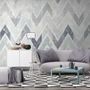 Zigzag Pattern with Dot Work Wallpaper Mural